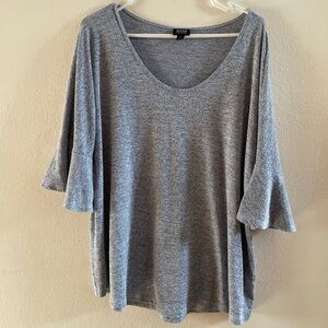 a.n.a Women's Gray Scoop Neck Knit Top size XL